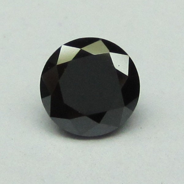 1 Ct Round Brilliant Cut Black Natural Loose Diamond, 5.60 To 6.00 MM Round Shape Diamond