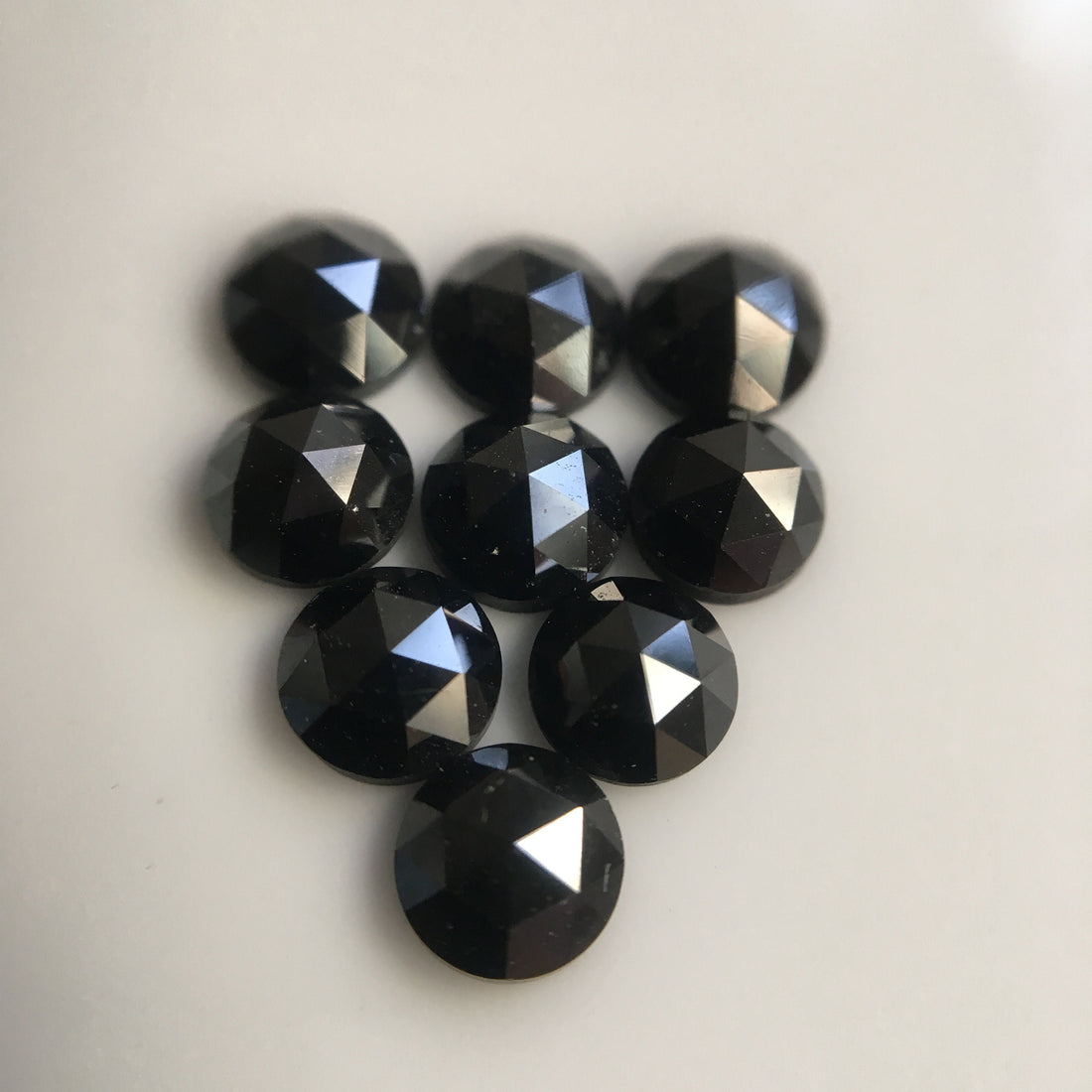 4 MM Round Rose Cut Black Natural Loose Diamond