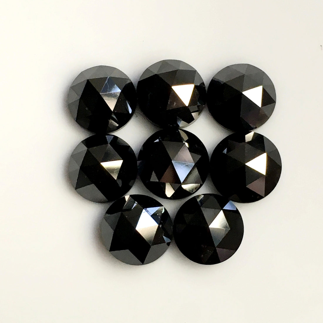 4.50 MM Round Rose Cut Black Natural Loose Diamond