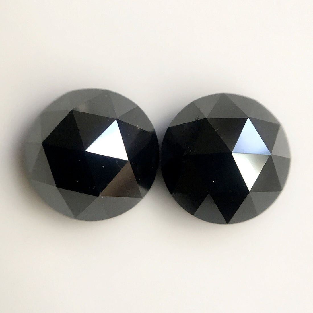 4.50 MM Round Rose Cut Black Natural Loose Diamond