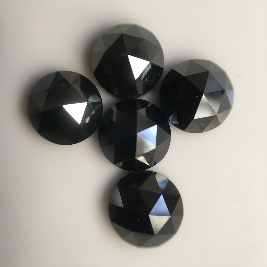 4 MM Round Rose Cut Black Natural Loose Diamond