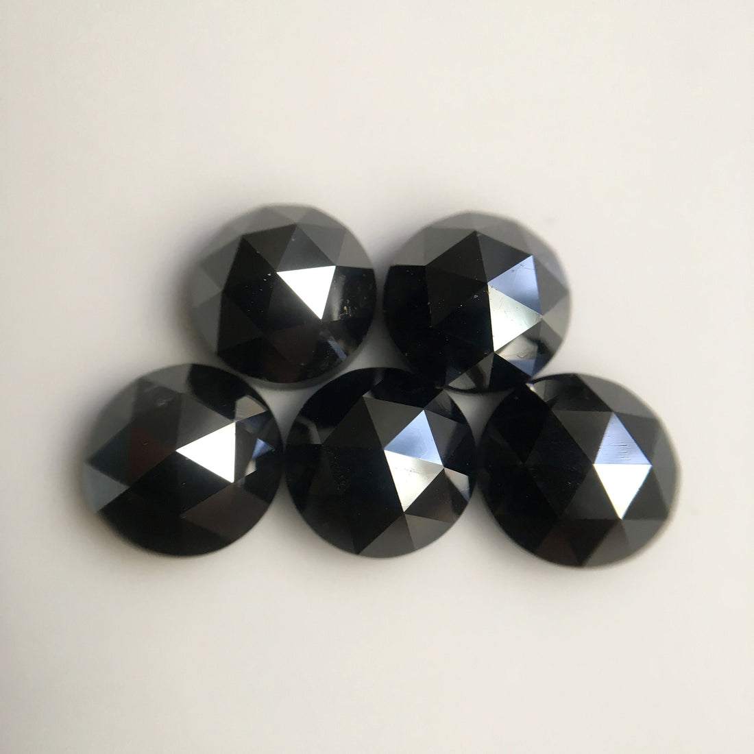 4.50 MM Round Rose Cut Black Natural Loose Diamond
