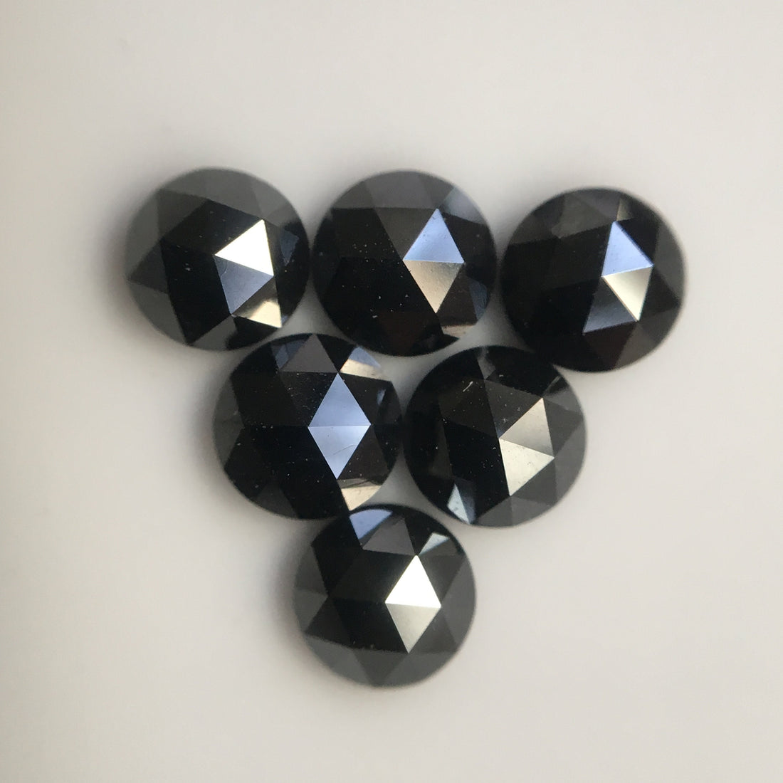4.50 MM Round Rose Cut Black Natural Loose Diamond