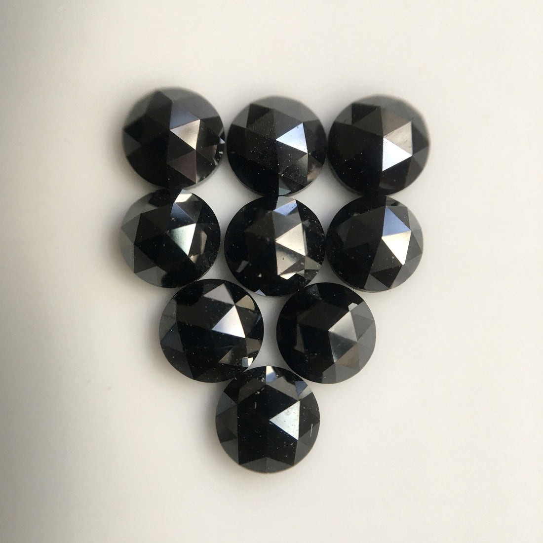 4.50 MM Round Rose Cut Black Natural Loose Diamond