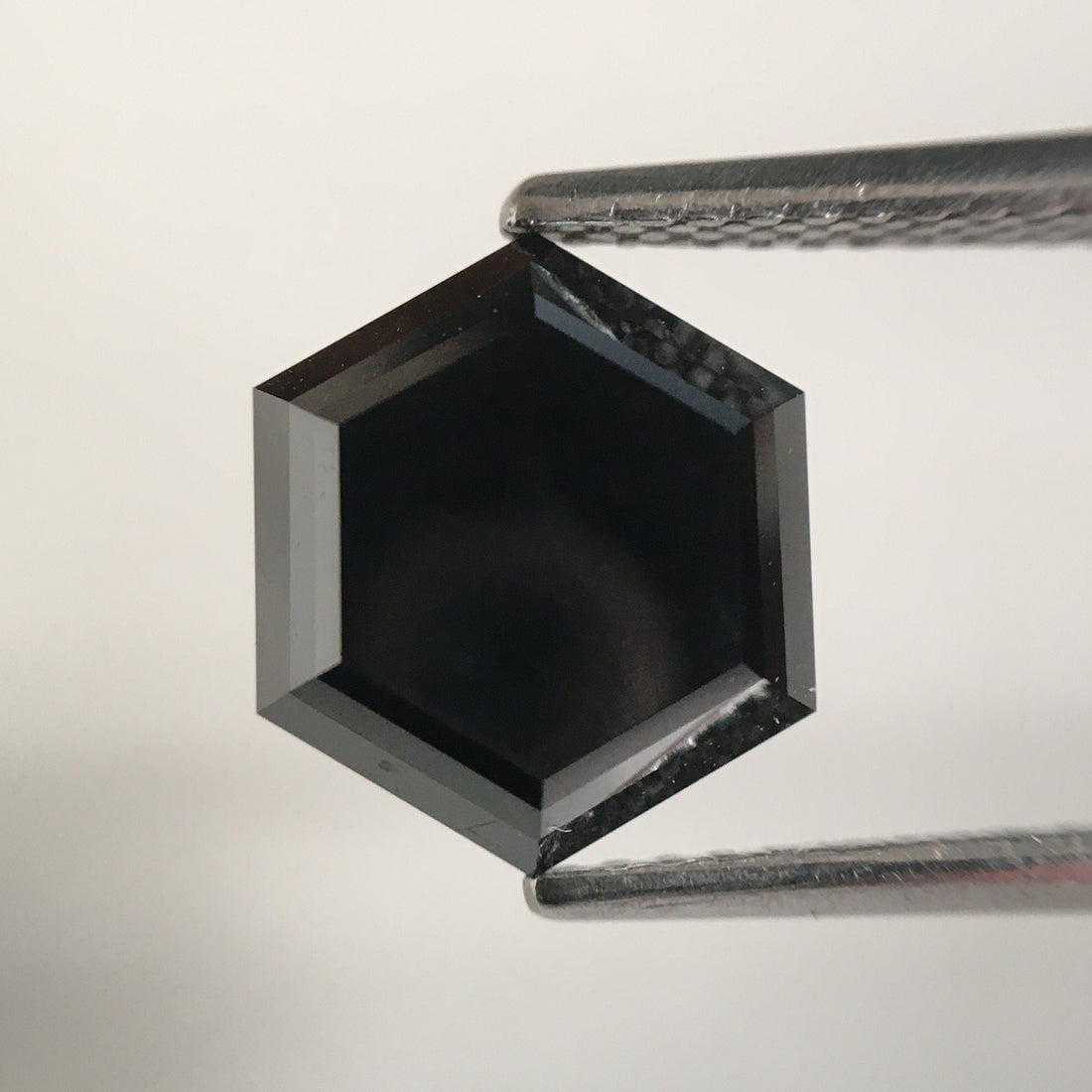 3.35 Ct Hexagon Rose Cut Black Natural Loose Diamond
