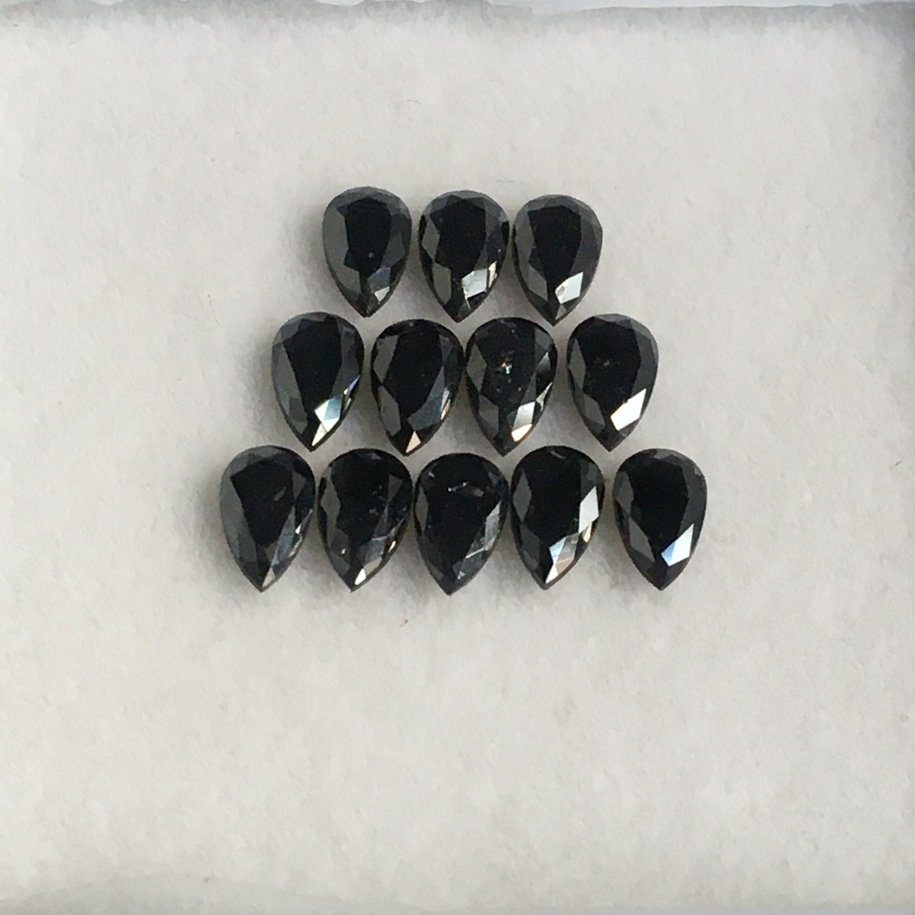 3 MM Pear Brilliant Cut Black Natural Loose Diamond