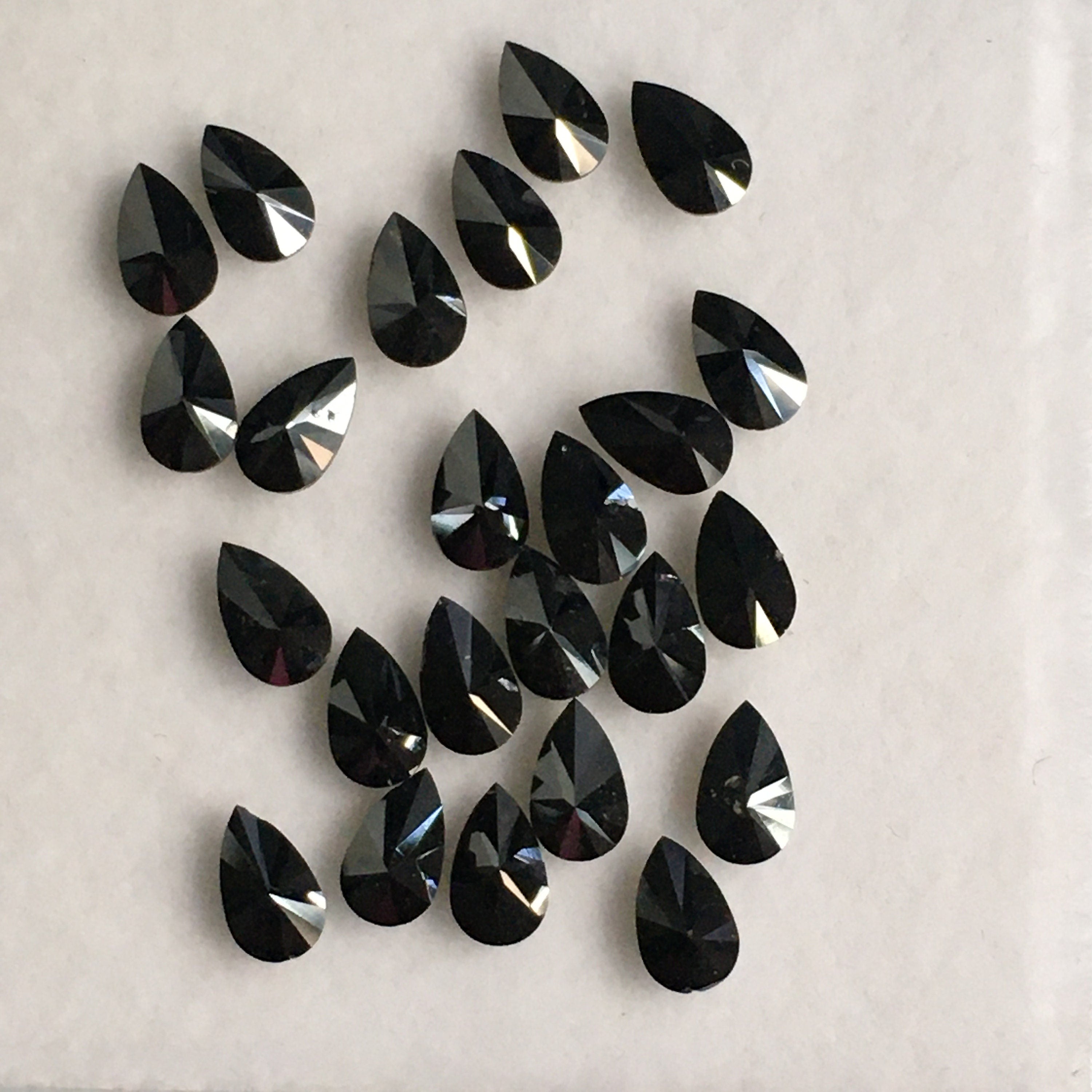 3 MM Pear Brilliant Cut Black Natural Loose Diamond