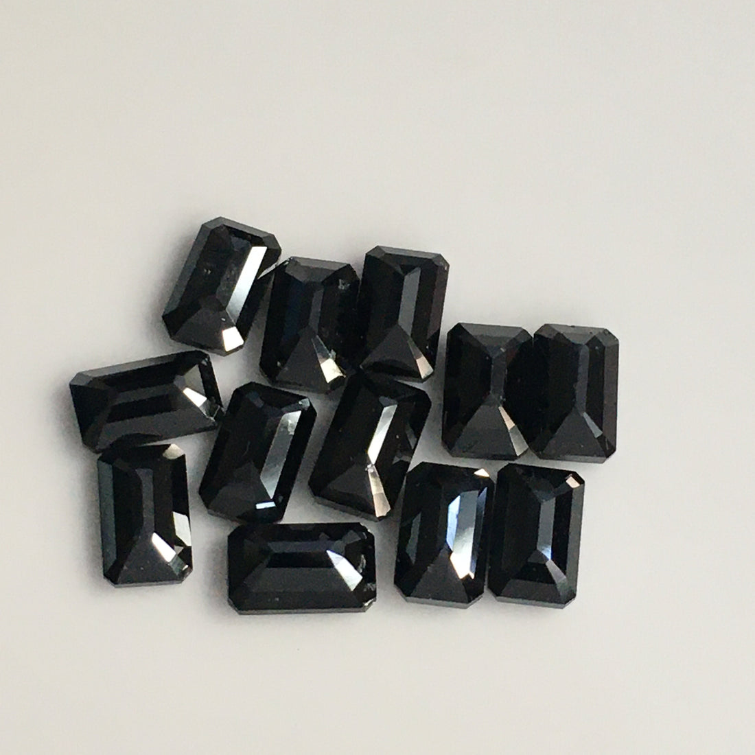 5 MM Emerald Rose Cut Black Natural Loose Diamond