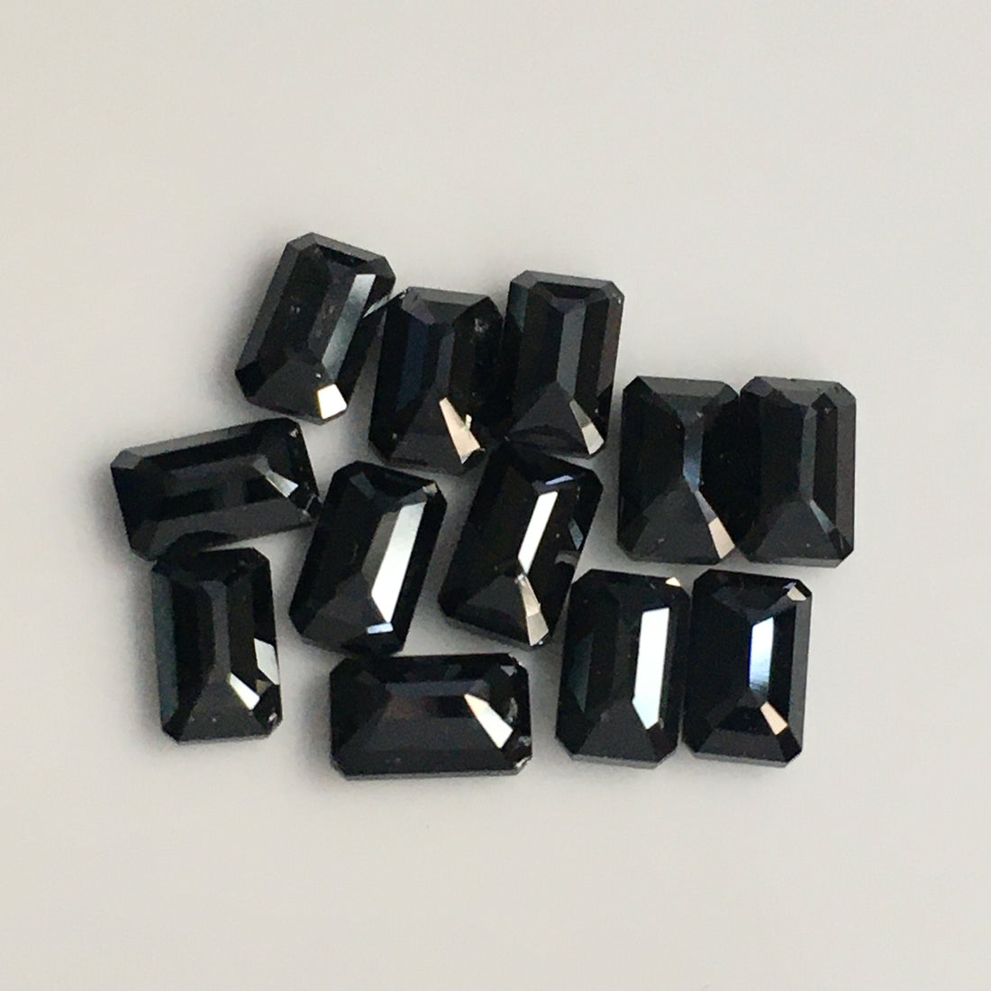 5 MM Emerald Rose Cut Black Natural Loose Diamond