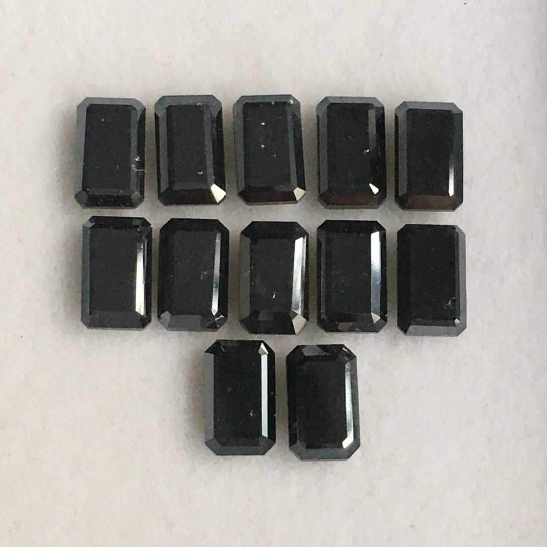 5 MM Emerald Rose Cut Black Natural Loose Diamond