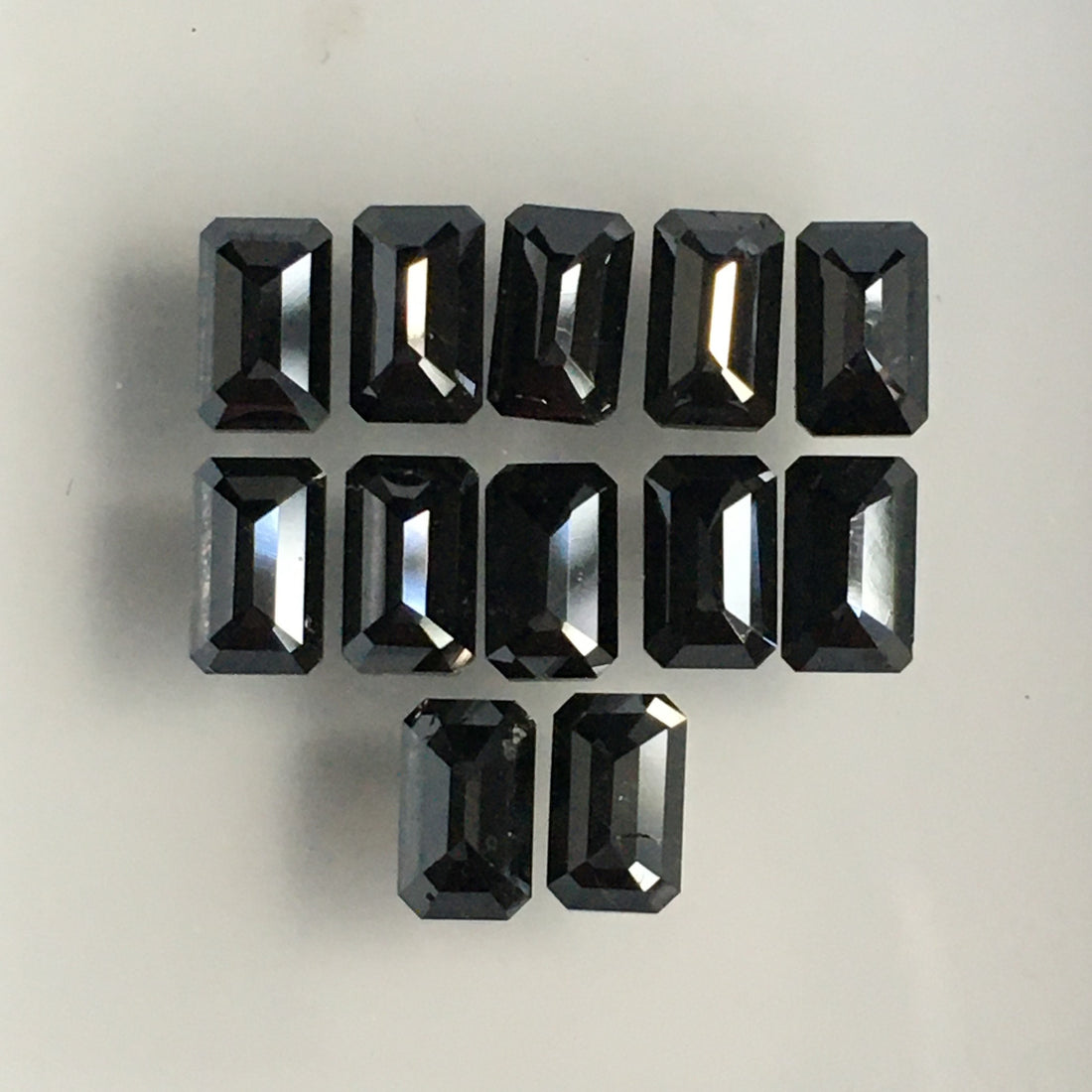 5 MM Emerald Rose Cut Black Natural Loose Diamond