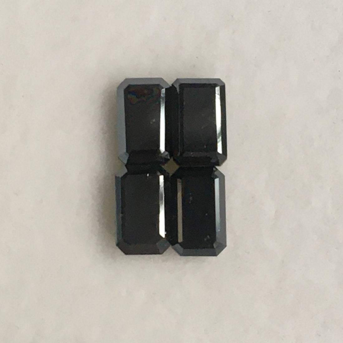 5 MM Emerald Rose Cut Black Natural Loose Diamond