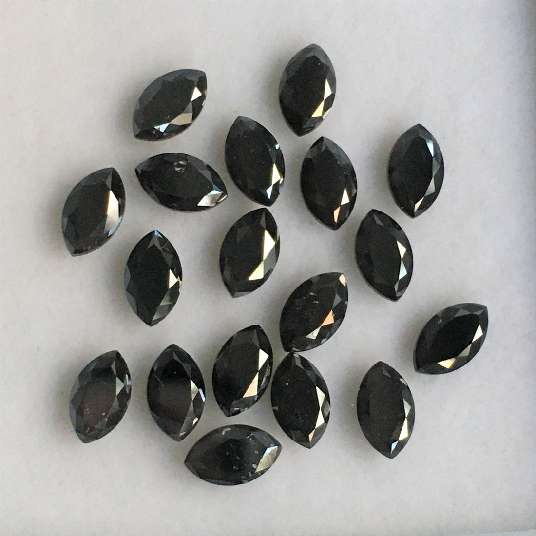4 MM Marquise Rose Cut Black Natural Loose Diamond