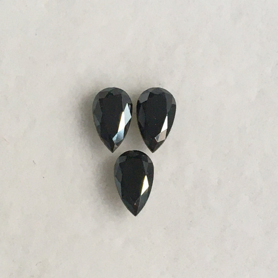3 MM Pear Brilliant Cut Black Natural Loose Diamond