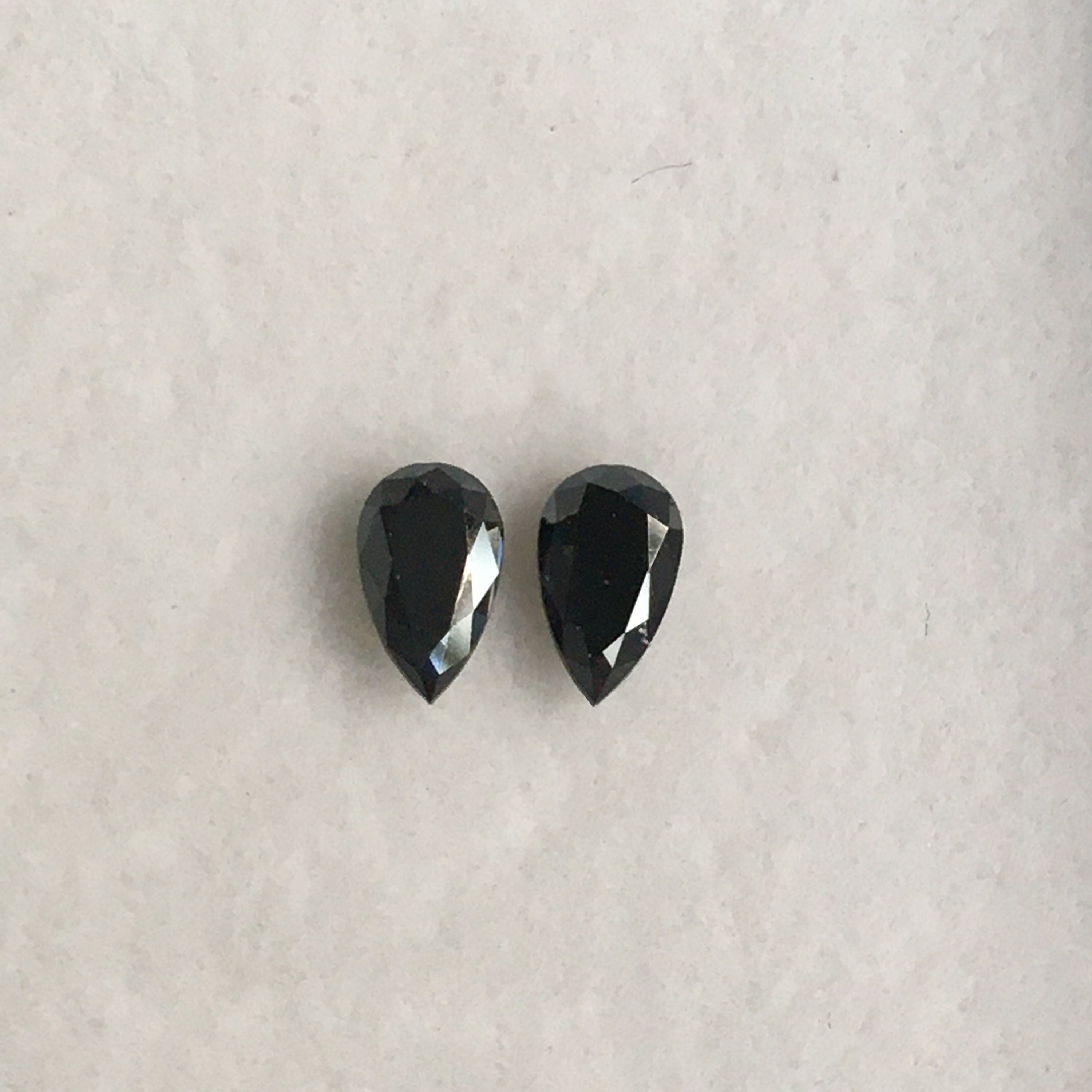 6 MM Pear Brilliant Cut Black Natural Loose Diamond
