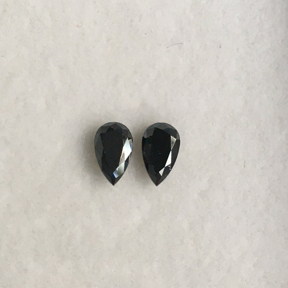 6 MM Pear Brilliant Cut Black Natural Loose Diamond