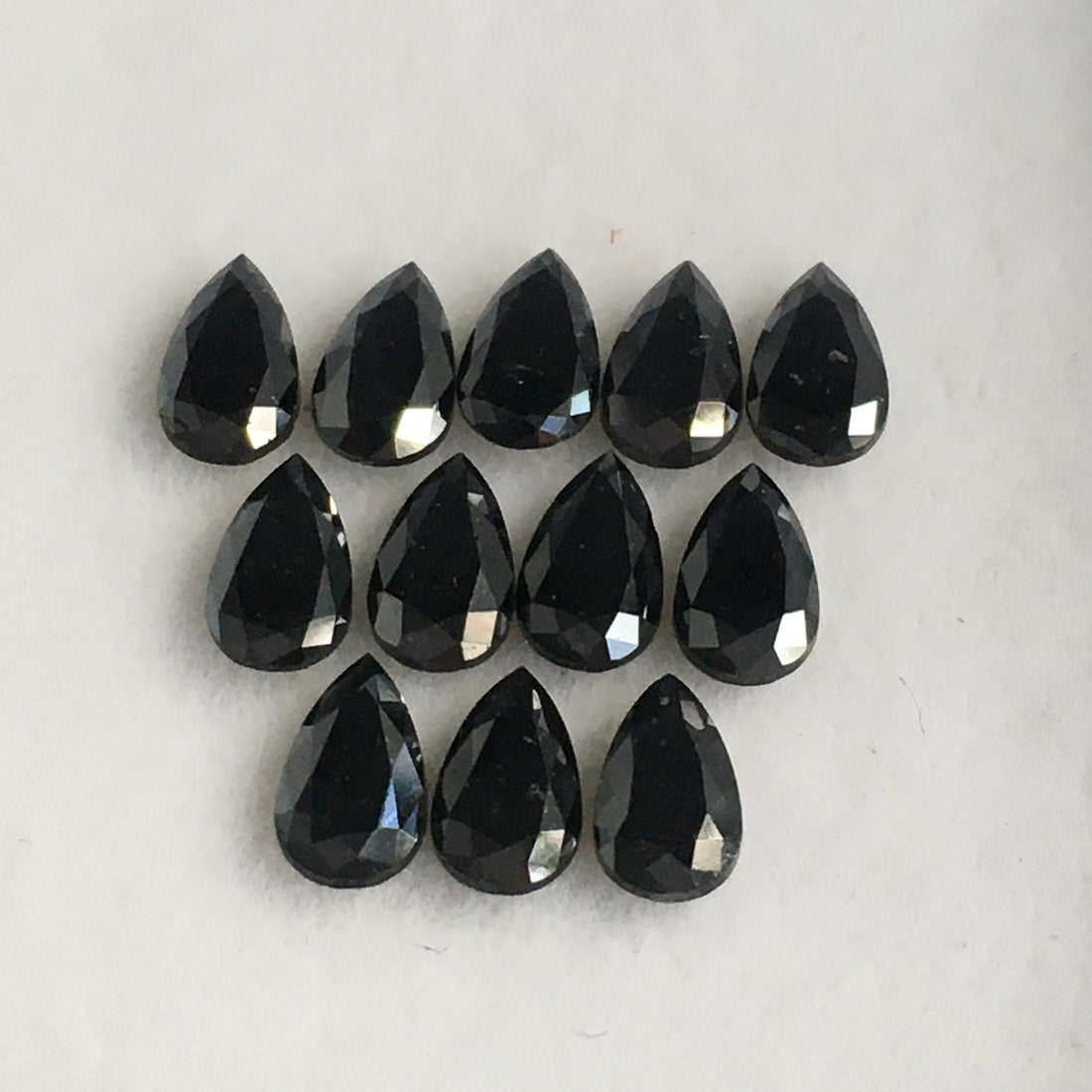 6 MM Pear Brilliant Cut Black Natural Loose Diamond