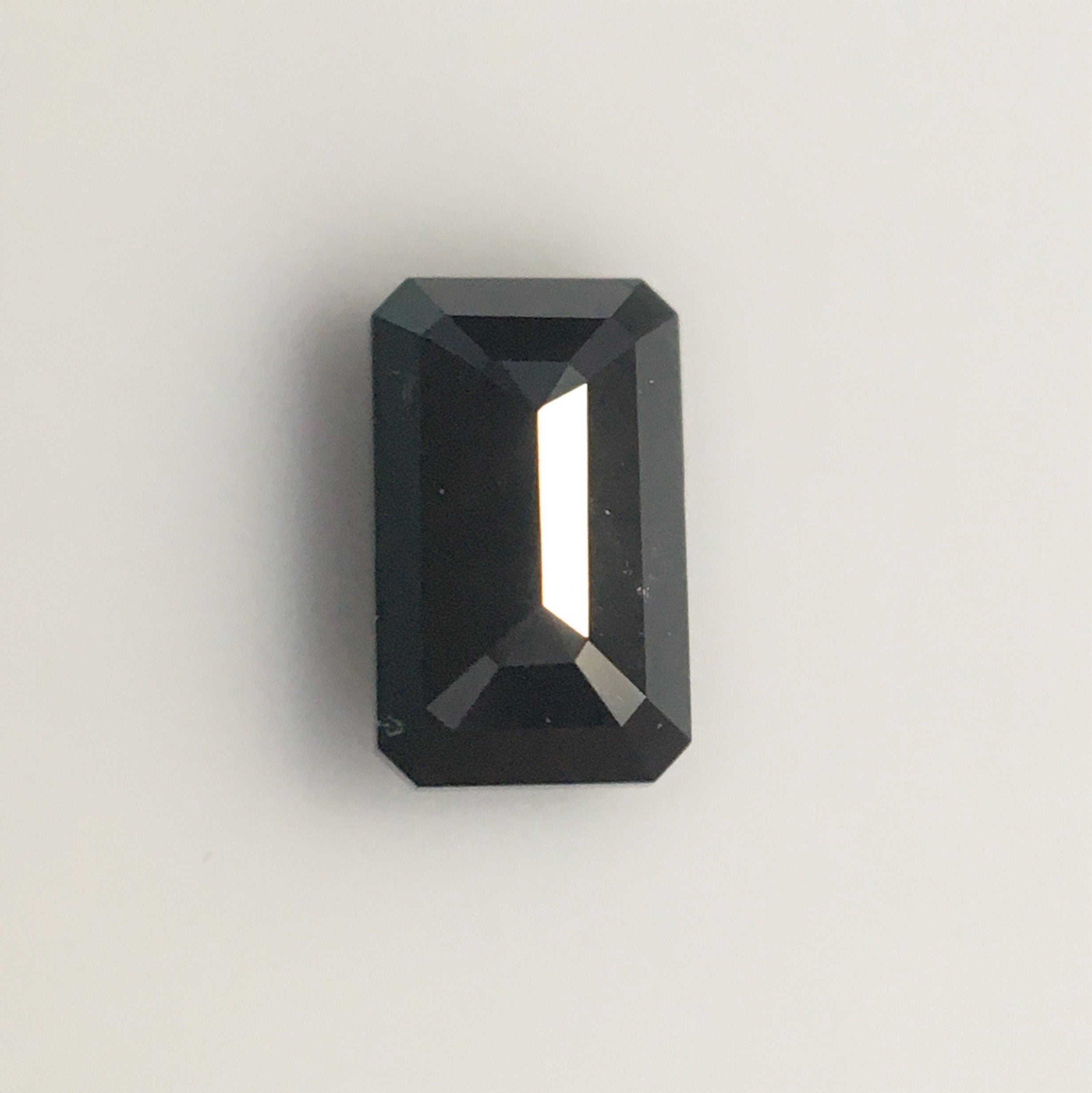 5 MM Emerald Rose Cut Black Natural Loose Diamond