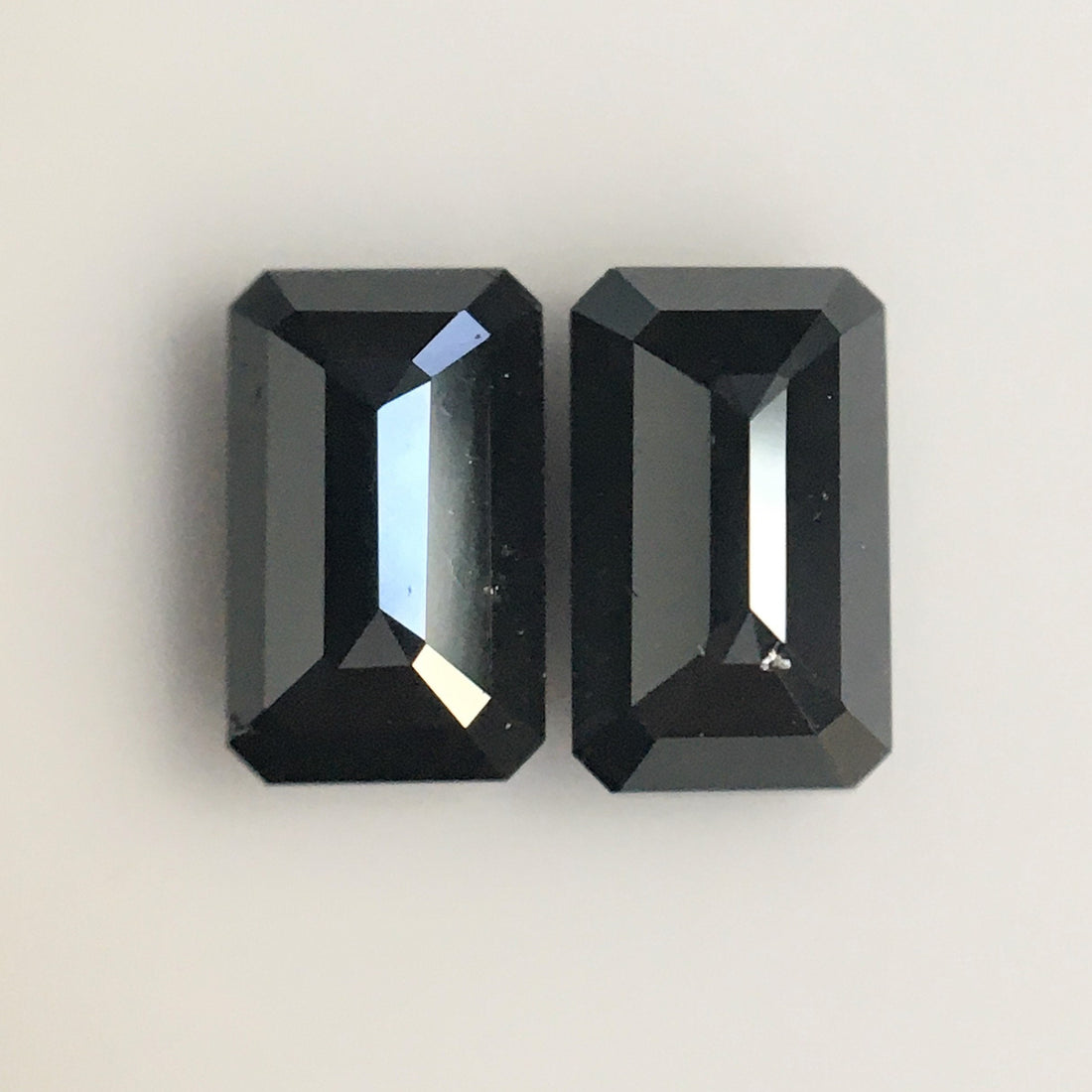 5 MM Emerald Rose Cut Black Natural Loose Diamond