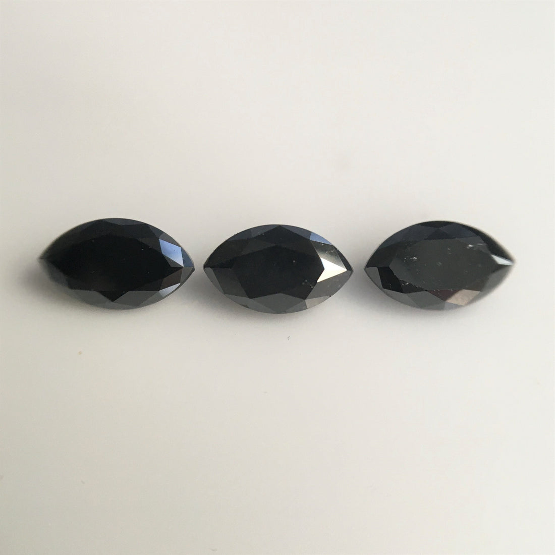 4 MM Marquise Rose Cut Black Natural Loose Diamond
