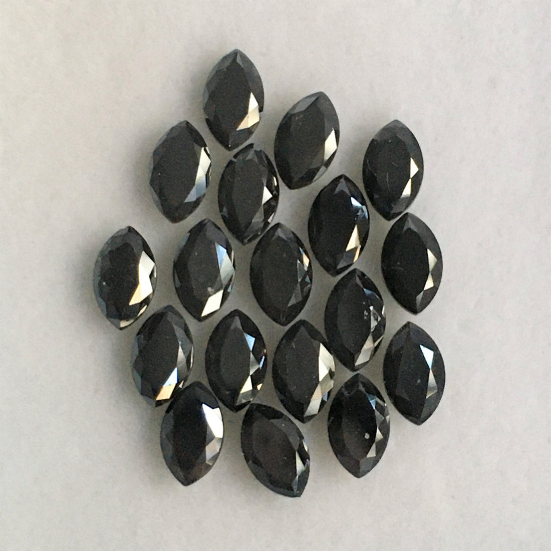 5 MM Marquise Rose Cut Black Natural Loose Diamond