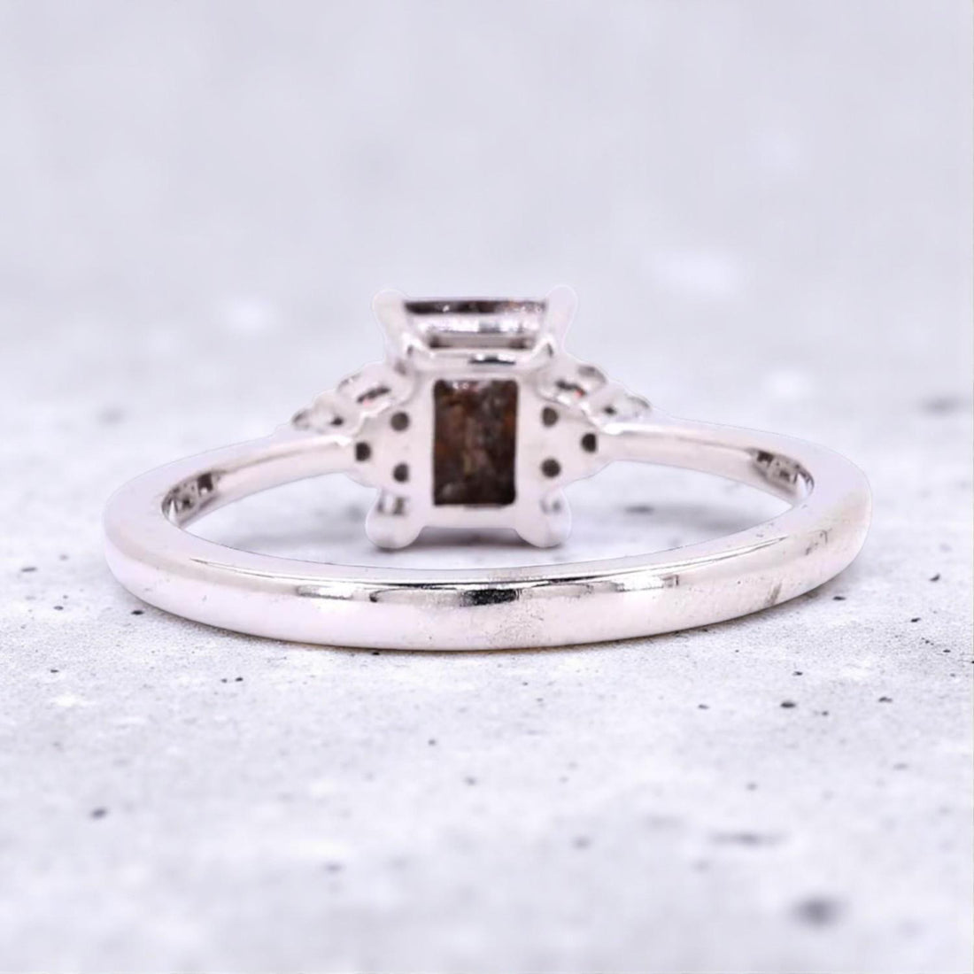 14K Rose Gold Brown Rough Cut Natural Diamond Wedding Ring