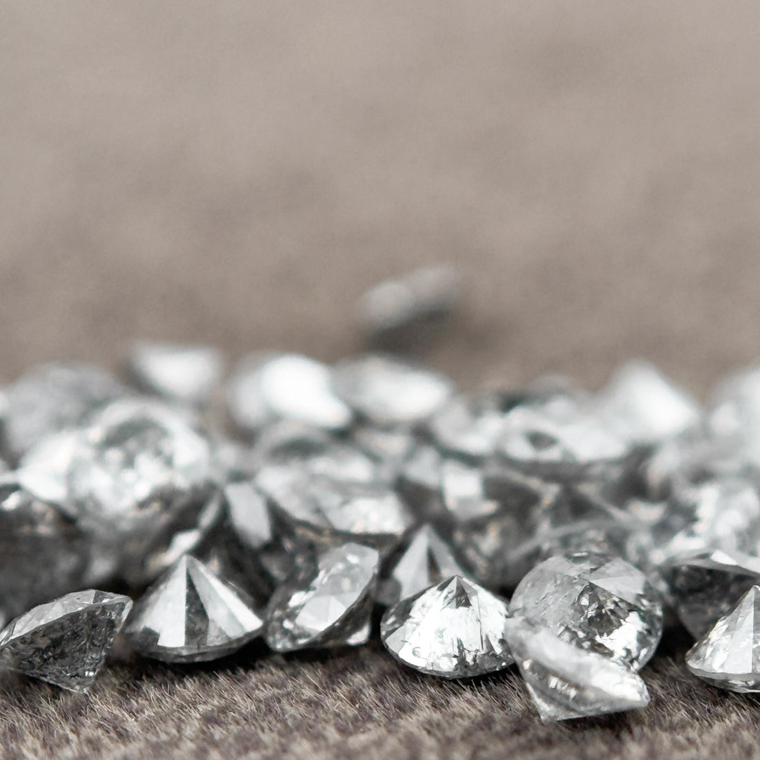 2.5 MM Round Brilliant Cut Grey Natural Salt and Pepper Diamond