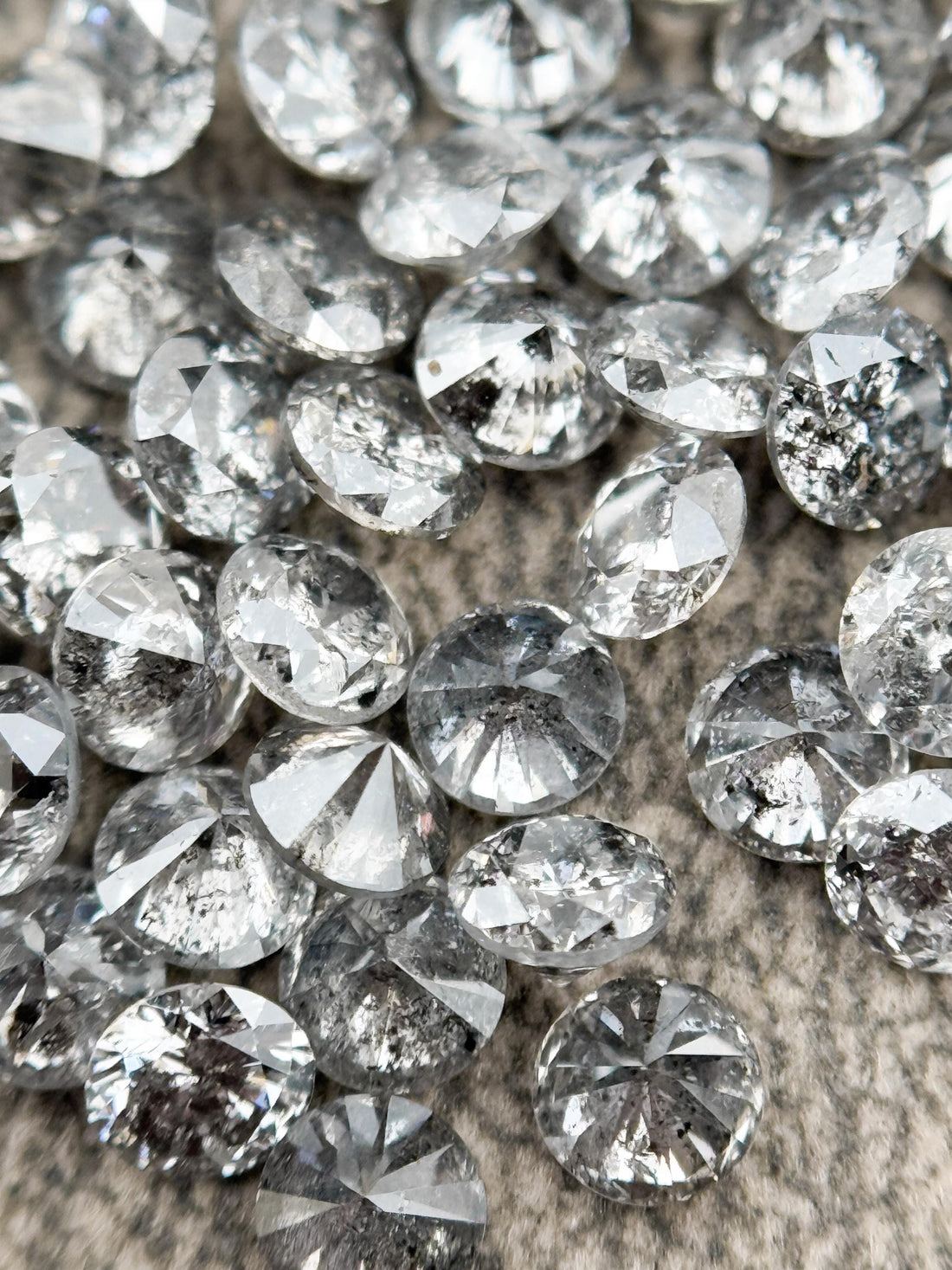 1.6 MM Round Brilliant Cut Grey Natural Minimalist Diamond