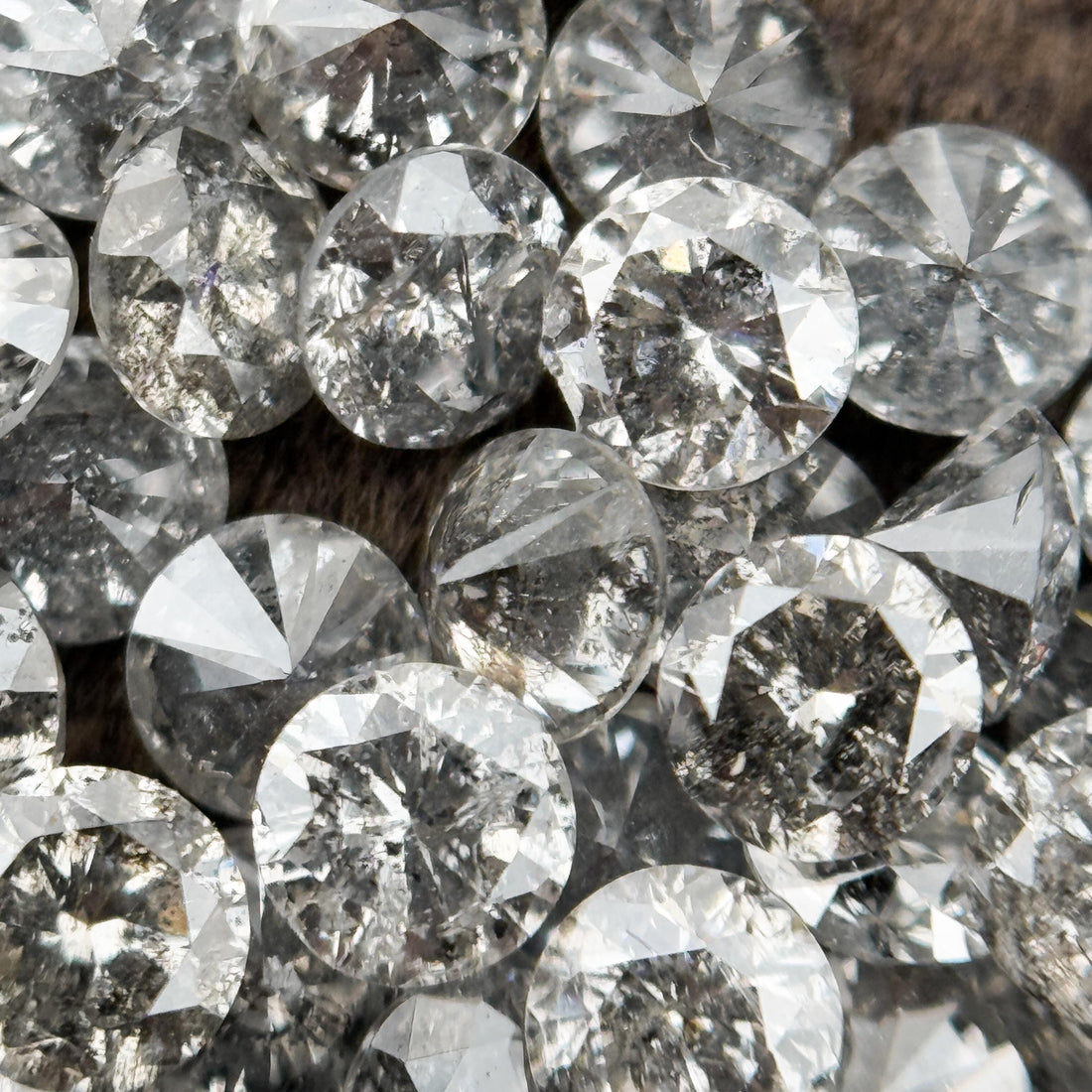 1.3 MM Round Brilliant Cut Grey Natural Diamond Loose