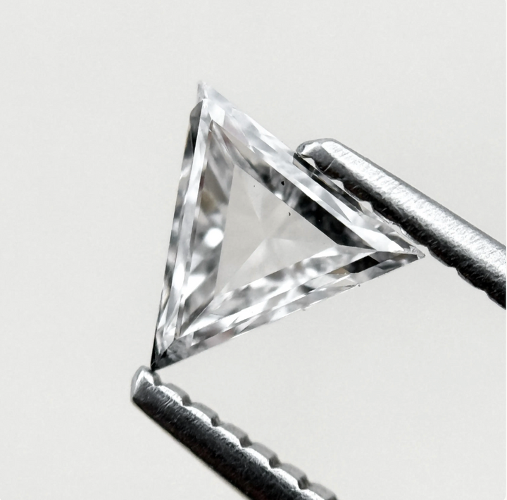0.52 Ct Triangle Rose Cut White Natural Minimalist Diamond